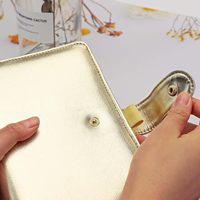 Libreta Personalizable con Anillas, de Cuero PU, Hojas Sueltas, Color Dorado, con Logotipo Personalizado, Ecológica, Marca Latitude OEM, Tamaño A4/A5, Venta al Por Mayor