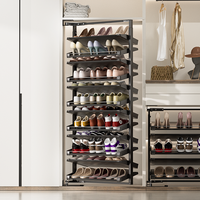 UZIA-17-9.7 Meuble à chaussures moderne avec porte inclinable à 90 degrés, ouverture latérale, en acier allié, rangement robuste pour chaussures