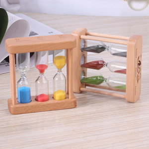 <span class=keywords><strong>Ensemble</strong></span> de sabliers en bois pour le thé et le nettoyage des dents, 125 <span class=keywords><strong>minutes</strong></span>, design moderne et minimaliste, cadeau créatif et ornement - Product Image 3