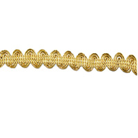 Petite garniture en dentelle dorée incurvée Offre Spéciale toute l'année pour robe nationale et accessoires de couture en filigrane ondulé