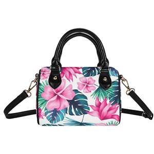 Sıcak Fırsat Özelleştirilmiş Kadın PU Deri Omuz Çantası Pasifik Adası Tasarımı Bayan Çantası Hawaii Tarzı Su Geçirmez Fermuarlı El Çantası - Product Image 3