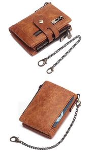 <span class=keywords><strong>Portafoglio</strong></span> di Design Personalizzato di Alta Qualità in Pelle Corto Multifunzionale Convertibile Impermeabile per Uomo Viaggio Sport Esecutivo - Product Image 5
