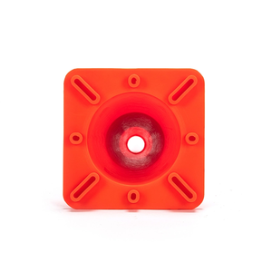 Cône de signalisation routière Wesure 45 cm orange en PVC avec bande réfléchissante – Produit d'avertissement routier - Product Image 2