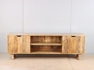 Premium Solid Wood Television <b>Stand</b> with Multi Functional Storage Solutions and Elegant Wooden Finish for Living Room Decor - Product Image 3