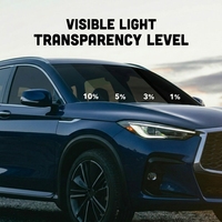 Film teinté pour vitres de voiture Haosheng Série P 2 mil 2 plis teinté anti-éblouissement protection solaire film teinté pour vitres de voiture VLT 1% 3% 5% 10%