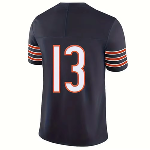 Custom Team Name Sublimation Printed Quick Dry Breathable <b>Mesh</b> Unisex Adult <b>Short</b> Sleeve Plus Size American Football Apparel - Product Image 5
