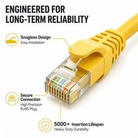 Cable de Red Ethernet LAN Cat5e UTP CCA de Alta Gama, con Conector RJ45 Antienredos, Certificado CE/FCC, Longitud Personalizable para Dispositivos Inteligentes
