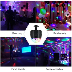 Bola de discoteca activada por sonido, miniluces de discoteca RGB de 7 colores con Control remoto, USB, Bola de discoteca para fiesta de cumpleaños, venta al por mayor