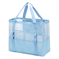 Sac de natation en filet haute densité, bandes de sécurité réfléchissantes, pieds en plastique renforcés, bordure en nylon résistant aux déchirures, séchage rapide
