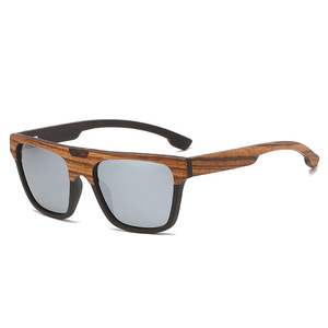 Lunettes de soleil rétro européennes et américaines Lunettes en bois transfrontalier laminé à la mode avec lentilles UV400 <span class=keywords><strong>Style</strong></span> tout assorti - Product Image 1