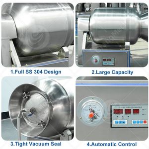 Máquina de Masaje y Salmuración de Carne ORME, 500l 300l, Marinador al Vacío para Carne de Res y Pollo - Product Image 3