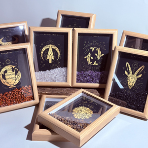 Wholesale Natural Healing Crystal Gravel Chips Twelve Constellations Photo Frame for <strong>Gift</strong> or Home Decoration - Product Image 5