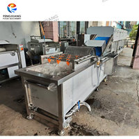 Aangepaste Triple Action Air Bubble groente- en fruitwasmachine met roterende trommel en sproeisysteem CE WA-2000