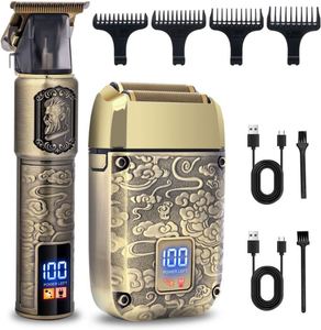Recortadora de Pelo Profesional Todo en Uno para Hombre, Inalámbrica, Multifuncional, con Cuchillas de Acero Inoxidable Ajustables, 1 Año de Garantía - Product Image 1