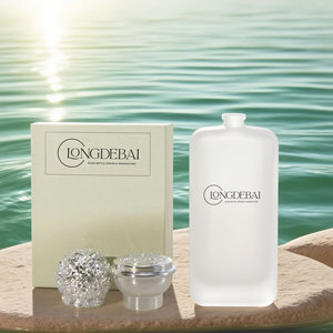 Rectangle Frosted White Large-capacity 25ml, 50ml, 100ml Perfume <b>Bottle</b> Glass Strap Custom <b>Box</b> - Product Image 6
