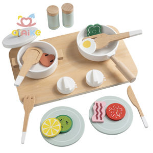 Set di Giocattoli Educativi in Legno per <span class=keywords><strong>Bambini</strong></span>: Mini Utensili da <span class=keywords><strong>Cucina</strong></span> e Fornello per Giochi di Ruolo - Product Image 1