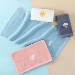 เจียนมู่ ชิงเยว่ผ้าเช็ดหน้าผ้าฝ้ายแท้ 50x25 ซม. ปักลายสำหรับเด็กใช้ในบ้าน - Product Image 3