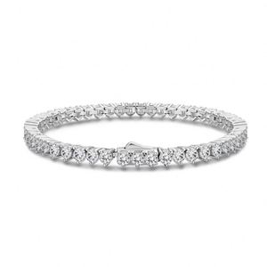 Dylam Classic Design High Jewel 925 Sterling Silver 3mm 5A Zirconia Tennis <b>Bangles</b> & <b>Bracelets</b> for Festival Anniversary Gifts - Product Image 1
