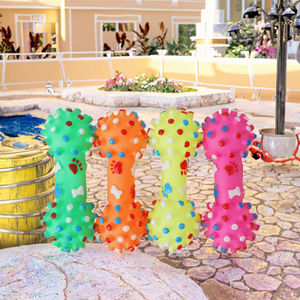 Venta al por mayor personalizado respetuoso con el medio ambiente IQ entrenamiento interactivo perro juguetes a granel mascota Squeak juguete con masticar vinilo Squeak característica - Product Image 3