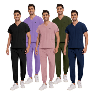 Conjuntos de <span class=keywords><strong>Uniformes</strong></span> <span class=keywords><strong>Quirúrgicos</strong></span> Unisex Más Vendidos, Logotipo Personalizado, Material Elástico de Spandex, <span class=keywords><strong>Uniformes</strong></span> de Enfermería <span class=keywords><strong>para</strong></span> Hospitales, Médicos y Uso Clínico - Product Image 5