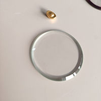 Verre décoratif facetté poli à facettes multiples, biseauté CNC, en verre trempé, avec finition diamantée OEM