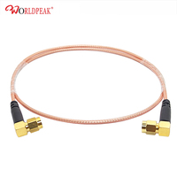 Fil RF prise SMA mâle à angle droit vers adaptateur de prise mâle SMA à 90 degrés RG316 RG142 câble d'extension haute température