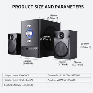 Home Theatre System Subwoofer 2.1 <b>Wireless</b> Speaker - Product Image 6
