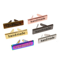 Plaque de nom personnalisée en or, étiquette métallique pour sac, accessoires de maroquinerie, vente en gros
