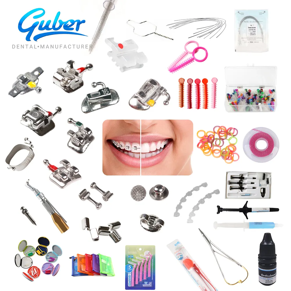Guber Braces de fábrica equipos dentales brackets de ortodoncia brackets para dientes