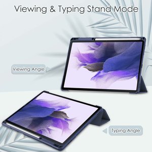 Étui pour <span class=keywords><strong>tablette</strong></span> ultra fin à trois volets en PU + acrylique, étui en cuir pour <span class=keywords><strong>tablette</strong></span> <span class=keywords><strong>Samsung</strong></span> Galaxy Tab <span class=keywords><strong>S7</strong></span> FE T736/<span class=keywords><strong>S7</strong></span> Plus T970 <span class=keywords><strong>12</strong></span>,4 <span class=keywords><strong>pouces</strong></span> 2021 - Product Image 2