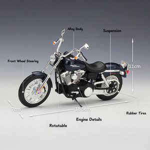 Maisto <strong>1</strong>/<strong>12</strong> <strong>Diecast</strong> Model <strong>Motorcycles</strong> 2006 Fxdbi Dyna Street Bob <strong>Motorcycle</strong> Model Simulation Car <strong>Diecast</strong> Model - Product Image 2