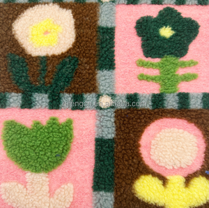 新しいシェルパフリース生地 100%ポリエステルプリントフリース生地、ラムシェルパフリース生地 - Product Image 3