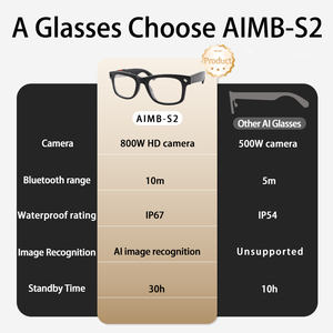 Lunettes de soleil intelligentes S2 MAX avec caméra, traducteur vocal IA et fonction d'enregistrement vidéo, connectivité Wi-Fi - Product Image 5