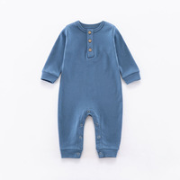 Body de Bebé de Color Sólido de Alta Calidad, Traje de Gateo para Recién Nacido, Mono de Manga Larga para Otoño e Invierno, Ropa de Bebé