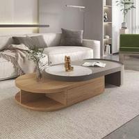 Einzigartiges Design Stein-Knochen-Intarsien Moderner Ovaler Couchtisch Langlebige Robuste Struktur für Wohnzimmer Heim-Möbel im Angebot
