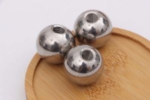 Venta directa de fábrica <span class=keywords><strong>20mm</strong></span> 22mm Bola de acero inoxidable chapada en oro con orificio roscado - Product Image 2