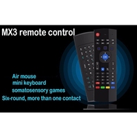 Prix spécial clavier complet double face design MX3 mini clavier 2.4G sans fil 6 axes gyroscope air souris TV box télécommande
