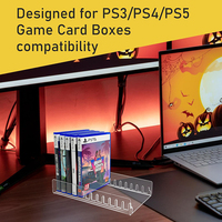 Support d'organisateur de stockage de jeu vidéo en acrylique pour PS5 PS4 PS3 support de jeu présentoir stockage de boîtier de jeu