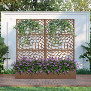 Panneaux de séparation extérieurs Pont Patio Balcon <span class=keywords><strong>Jardin</strong></span> Utilisation intérieure Clôtures en acier Écran métallique décoratif <span class=keywords><strong>Cloison</strong></span> de restaurant - Product Image 1