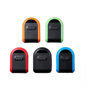 Boîte de sécurité pour clés en plastique, résistante aux intempéries, murale, avec serrure à code à 4 chiffres, boîte de rangement de clés extérieure pour la maison et le bureau - Product Image 2