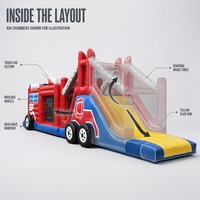 Château gonflable pour enfants, équipement de terrain de jeu, grand toboggan gonflable, trampoline extérieur