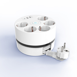 Hiện đại 16A Nhà Thông Minh Tường Ổ cắm điện dải 5 cửa hàng 1.5m & 3m dây mở rộng có tính năng USB Loại C Cổng EU cắm chuyển đổi - Product Image 1