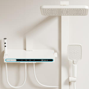 Conjunto de Ducha Inteligente con Pantalla Táctil, Control Termostático y Cabezal Cuadrado para Baño - Product Image 1