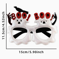 Petites lunettes de déguisement style toile d'araignée dorée, souvenirs de Halloween, accessoires de fête à motifs variés