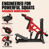 Machine de Squat Puissante avec Plateforme Large Réglable et Support Dorsal pour l'Entraînement de la Force du Bas du Corps dans les Salles de Sport Commerciales