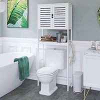 Verstellbares Badezimmer regal aus Bambus Holz Mehr schicht iges platzsparendes Toiletten regal Stehende Installation