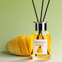 Diffuseur d'huiles essentielles en verre 100 ml, parfum naturel longue durée, pour aromathérapie à domicile - Écologique, sans alcool