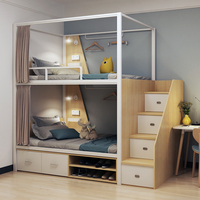 Lit superposé moderne en acier pour hôtel et appartement, lit capsule en métal pour enfants et adultes