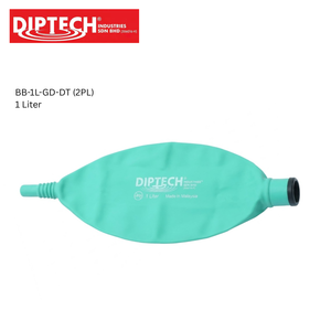 Bolsa de Respiración Desechable de Neopreno Verde de 1 Litro, Tamaño Infantil, 2 Pliegues, Agarre Flexible y Cómodo, Buje de 22 mm, OEM, ODM, Personalizable - Product Image 1