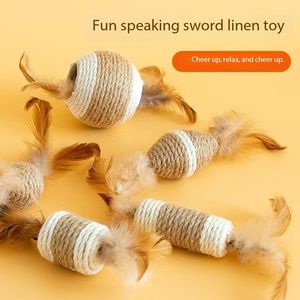 ของเล่นแมวแบบโต้ตอบของเล่นสำหรับสัตว์เลี้ยงทำจากธรรมชาติน่ารักและทนทาน - Product Image 4